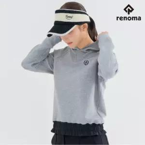 레노마골프 디오픈 여성 가을 등판 로고 셔링 후드 기모 티셔츠 N7103
