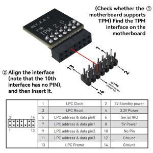 MACHINIST X99 마더보드 K9 MR9A PRO Tpm 모듈 14핀 MSI-14핀 핀 TPM 2.0-14핀 보드 호환