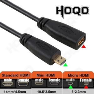 마이크로 hdmi - 확장 30cm 1m D  HDMI 남성 남성/여성 숏 케이블