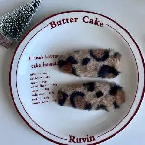 (OPTION 호피 1PCS)페이크퍼 빅사이즈 호피 레오파드 가을 겨울 삼각 도트 헤어핀 헤어삔 똑딱핀 똑딱삔 포