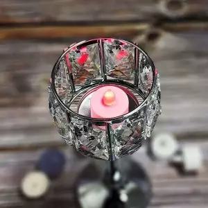 [하프클럽/]실버 크리스탈 촛대 M