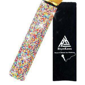 무선 마이크 및 SM58, 베타 58A, 투어 쇼에서 반짝이는 핸드헬드를 위한 라임카와 컬러풀 크리스탈 핸들 커버