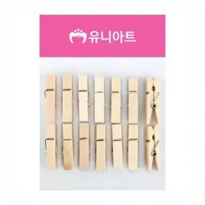 유니아트 나무집게 중 원목 개(1개입)