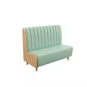 카페 붙박이의자 벽의자 다방 쇼파 등받이 업소용 라운지 세로줄 클립보드 좌석 라이트그린 A