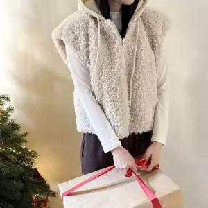 [다잇템] 여성 패딩 FW 후디 클래식 포근한 리버서블 조끼