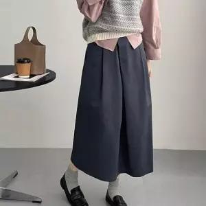 고급 슬림핏 언밸런스 A라인 스커트 롱스커트 WE1127B