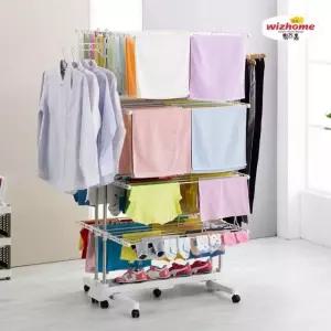 고품질 프리미엄 빨래건조대 위즈홈 8단빨래건조대 더블라인건조대 (WFKDJ3Z)