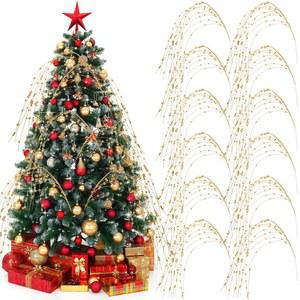 [미국배송] 니트그립 12개 크리스마스 골드 글리터 베리 스템 30인치 인공 DIY 픽 브랜치 화환 장식 나뭇가지 트리 필러 정원 공예