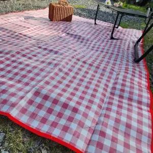 방수 체크 피크닉 매트 소풍용 돗자리 야외용 담요 대형 물놀이 (WFKD69R)