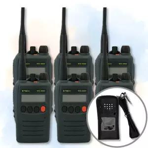 ETECH 이테크 NIS-400D NIS400D 고출력 업무용 디지털 무전기 + 고급 가죽케이스 6대 세트 