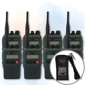 ETECH 이테크 NIS-400D NIS400D 고출력 업무용 디지털 무전기 + 고급 가죽케이스 8대 세트 