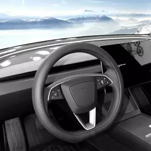 테슬라 핸들커버 통기성 논슬립 나파가죽 퓨어블랙 모델3 하이랜드 모델Y 주니퍼