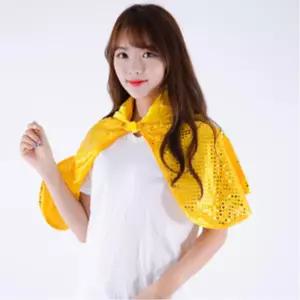 여아 선생님 모자달린 노란색 반짝이망토 파티 아이용 작은