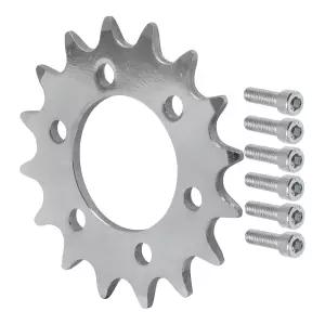 WPHMOTO 410 자전거용 16T 스프로킷 고정 기어 볼트가 장착된 44mm 디스크 브레이크 마운트 체인 휠 6 나사