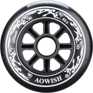 AOWISH 110mm 스피드 인라인 스케이트 휠 롤러 블레이드 88A 야외 스케이팅 신발 교체 블랙 3종 세트