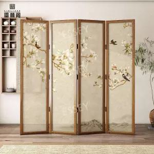 자수 인테리어 동양화 파티션 산수화 엔틱 병풍 거실