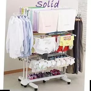 베란다빨래건조대 국산 솔리드 스텐드 6단빨래건조대-화이트