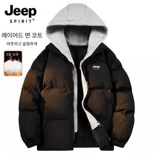 JEEP SPIRIT 남성 겨울 패딩 후드 자켓 투피스 디자인 방한자켓 겨울 코트