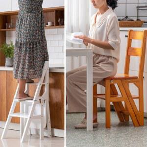 사다리 의자 접이식 계단의자 낮은 의자겸용 간이계단 호두 4단 계단식 3단 폴딩 철제