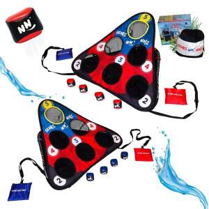 토스 앤 롤 홀 게임 세트 | 물이나 육지를 위한 휴대용 콘홀 모든 연령대를 빈백볼 던지기 야외 야외, 실내, 해변, 뒷마당, 테일게이트, 캠핑