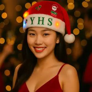 LED DIY 크리스마스 산타모자 이니셜 파티불빛모자 꾸미기 코스튬 연말모임소품 이벤트 인싸템 DIY키트 반