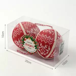 패브릭 장식볼 눈결정니트 2개 10cm 겨울 인테리어크리스마스 오너먼트 트리 소품 성탄절 꾸미기 파티용품