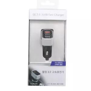 차량용 퀄컴 3구 고속충전기(12 24V 겸용)시거잭 폰기 자동차 승용차 용기