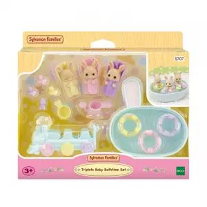 실바니안 미니어처 밀크토끼 세쌍둥이 목욕놀이 세트 사회성발달 캠핑놀거리 완구