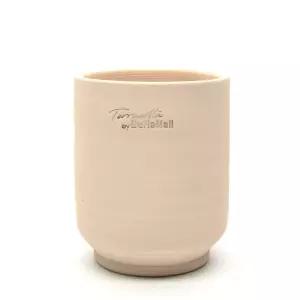 베하몰 물구멍 없는 수제 토분 실린더 12x14cm 밀키식물화분 꽃화분 베란다 인테리어 디자인 원예 무지 가