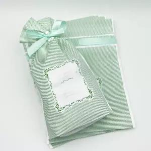 리본 선물포장 봉투 답례품 구디백 민트 ST 50매백 간식지 어린이집 비닐 단체 포장지 쇼핑 이쁜