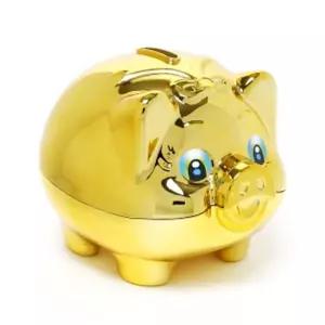 올금장 큐티 골드 돼지 저금통 대 잔돈스마트 인테리어용 복저금통