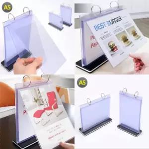 6매 링 스탠드북 A5 홍보물꽂이 카다로그 회전게시판 태블릿메뉴 거치대카페보드 보드 로그 리플렛 전단지