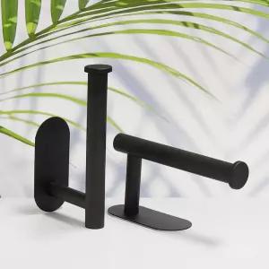 스테인레스 둥근 휴지걸이 블랙화장실용품 욕실 리빙 화장지 소품 홀더 지홀더