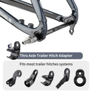 호환 MUQZI 자전거 스루 액슬 트레일러 히치 어댑터 M12x1.0/1.5/1.75 나사 160-178mm