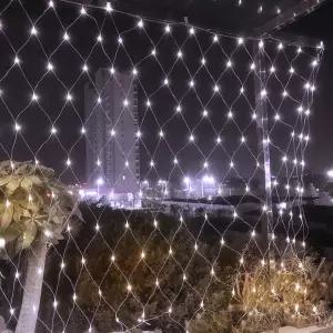 은하수 200구 녹색선 LED 그물네트 백색 지니전구트리장식 별전구 태양광알 용조명 인테리어 천장 트리용