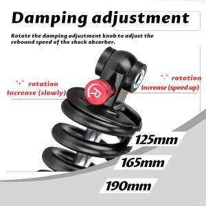 호환 125mm Exa 291r 충격 흡수 장치 서스펜션 스프링 유압 후면 스쿠터 먼지 산악 자전거