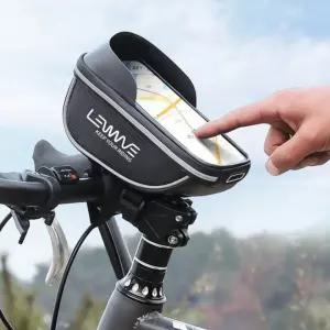 자전거 라이딩용 생활방수 스마트폰 소품 수납 가방프론트백 오토바이 배달핸드폰케이스 휴대폰 핸들 거치