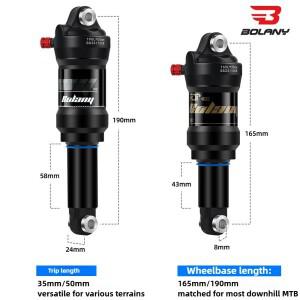 호환 볼라니 에어 서스펜션 쇼크 업소버 165mm 산악 전기 다운힐 자전거 소프트 테일