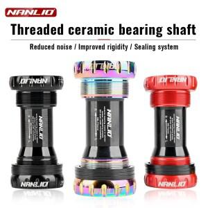 호환 Nanlio BSA 베어링 하단 브래킷 - 68/73mm 나사 유형  MTB도로 자전거용 방수 알루미늄 합금