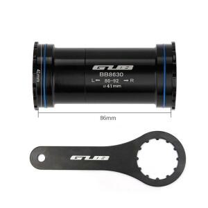 호환 GUB BB8630 4130 스레드 프레스 맞춤 하단 브래킷 4 도로 MTB 자전거용 베어링 크랭크 셋 체인 세트