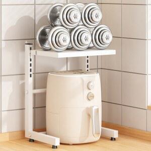 주방 밥솥 레일 거치대 틈새 슬라이딩 진열장 소형 3단 흰색 상품 광파오븐 원목