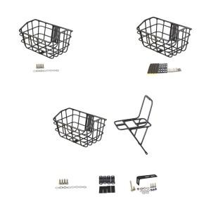 호환 자전거 바구니 블랙 프론트 조립  알루미늄 합금 화물 컨테이너 액세서리 애완 운송