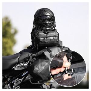 호환 Rhinowalk 오토바이 헬멧 탄성 그물 가방  트렁크 러기지 메쉬 8 후크 홀드 스토리지 모터 액세서리