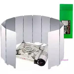 야외용 버너 12단 접이식 히터 바람막이 캠핑 가드 스토브bcd231