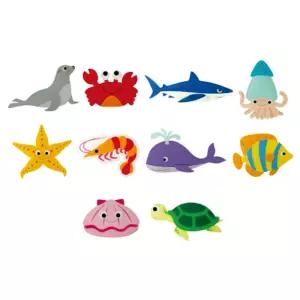 유아 교육자료 바다생물 10종바다생물찍찍이 바다생물학습찍찍이 바다동물