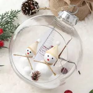 비타리토 스노우 투명 장식볼 15cm 눈사람친구크리스마스트리 트리볼 악세사리 소품 오너먼트 성탄절