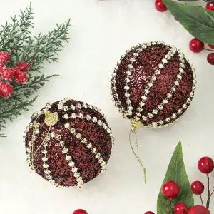 Jdt 장식볼 2p 10cm 세로주얼리크리스마스 트리 트리볼 악세사리 액세서리 소품