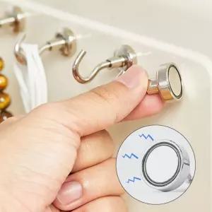 강력한 자석 벽걸이 고리 후크 10P 세트/다용도/벽고리/문걸이/걸이/행거/소품/옷걸이/모자/현관/방문/주방