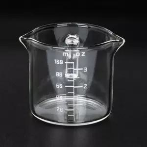 마카 계량컵 샷잔 비커 용량 유리 100ml 4P다용도컵 제빵계량컵 홈베이킹 제