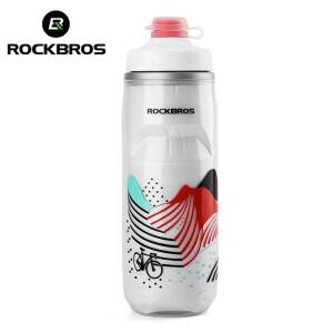 호환 ROCKBROS 사이클링 물병 620ml 추위와 열 자전거 체육관 스포츠 먼지 커버와 실행